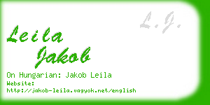 leila jakob business card